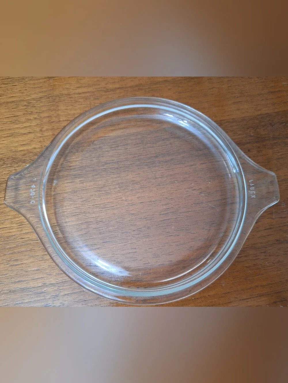 Vintage PYREX Lid Only, Clear, Tab Handle. 4-470-C. Cinderella Casserole Bowl